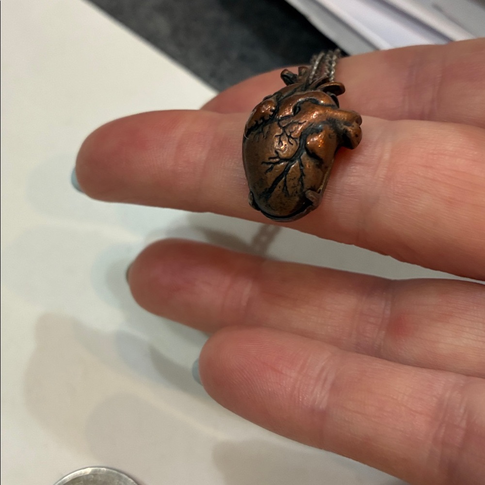 Bronze Pamela Love Anatomical Heart Necklace